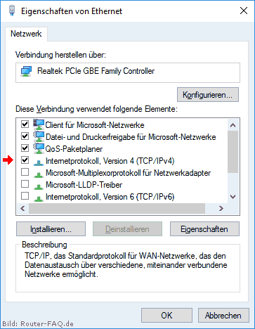 Windows 10 (TCP/IP Einstellung) 6