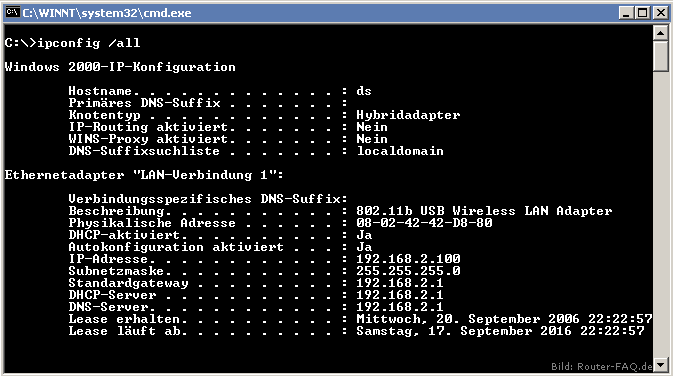 Windows 2000 (IP Config) 3