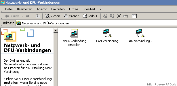 Netzwerk- und DFÜ-Verbindungen
