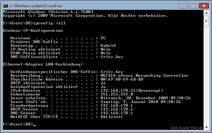 Windows 7 (IP Config) 5
