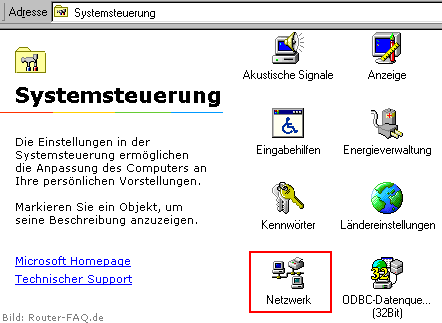 Windows 98 (SE)/ME (Netzwerk-Verbindung) 1