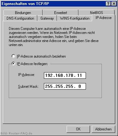 Windows 98 (SE)/ME (Netzwerk-Verbindung) 6.1