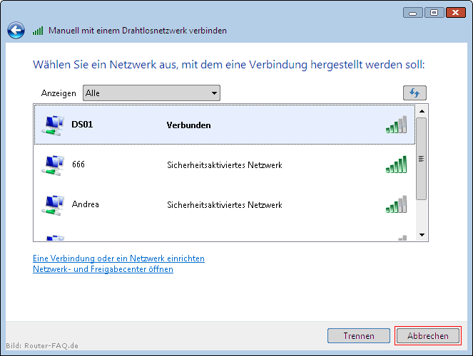 Windows Vista (WLAN - manuelle Installation) 9