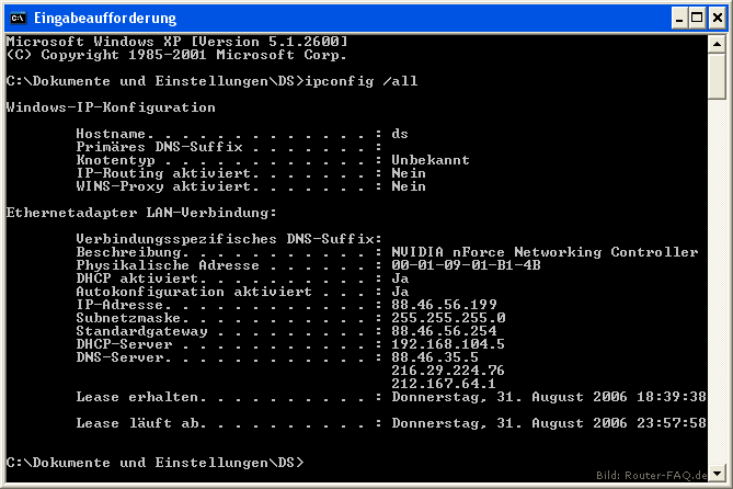 Windows XP (IP Config) 3