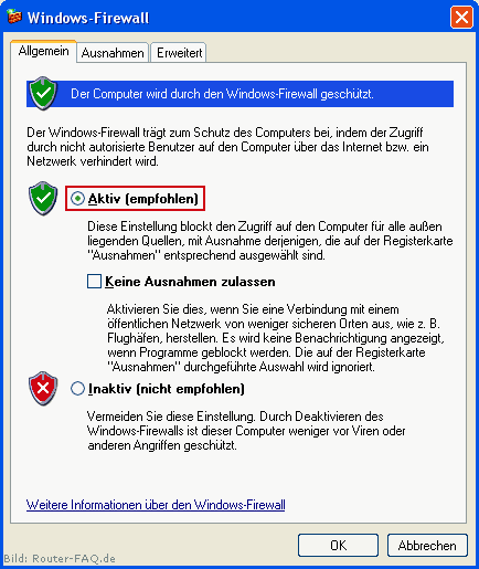 Windows XP (Sicherheitscenter) 2