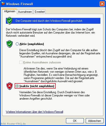 Windows XP (Sicherheitscenter) 3