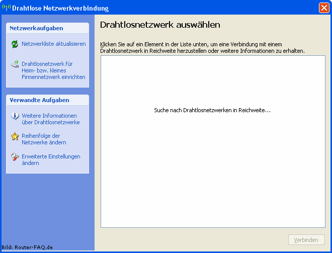 Drahtlose Netzwerkverbindung - Auswahl