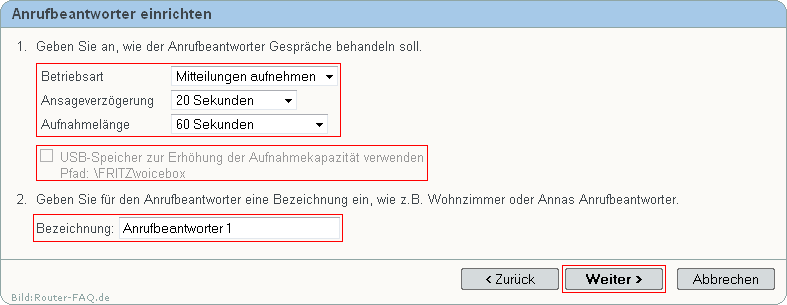 FRITZ!Box: Anrufbeantworter 04.86 3