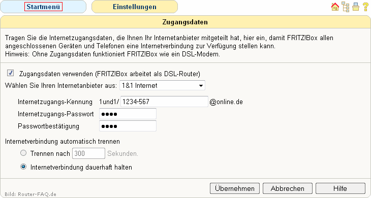 FRITZ!Box: Einrichtung Internetzugang 04.49 3