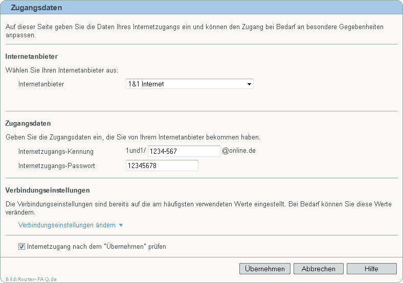 FRITZ!Box: Einrichtung Internetzugang 05.20 2