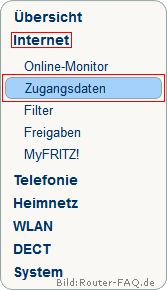 FRITZ!Box: Einrichtung Internetzugang 06.01 1