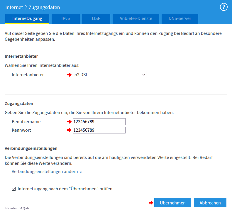 FRITZ!Box: Einrichtung Internetzugang 06.50 2