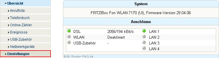 FRITZ!Box: Einrichtung Telefonie 04.31 1