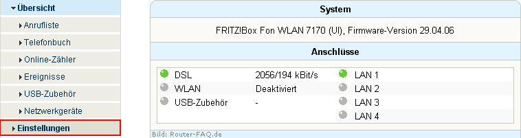 FRITZ!Box: Einrichtung Fax 04.31 1