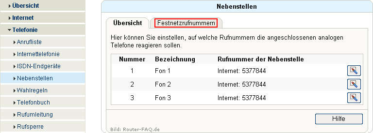 FRITZ!Box: Einrichtung Telefonie 04.31 5