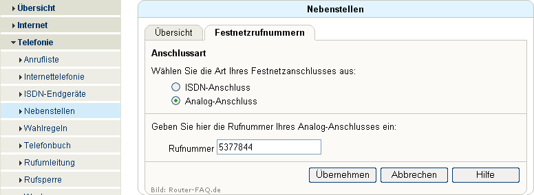 FRITZ!Box: Einrichtung Fax 3