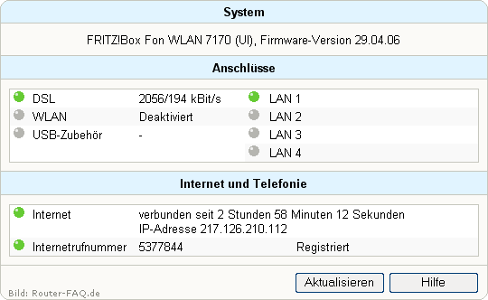FRITZ!Box: Einrichtung Telefonie 04.31 10