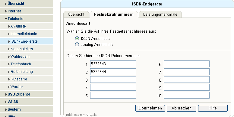 FRITZ!Box: Einrichtung Fax 04.31 3