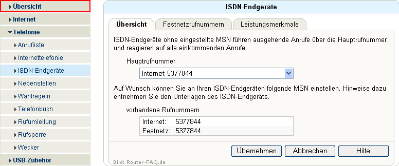 FRITZ!Box: Einrichtung Telefonie ISDN 04.31 7