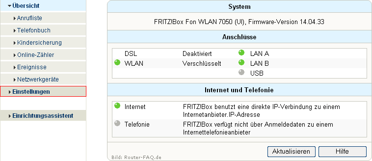 FRITZ!Box: Einrichtung Telefonie 04.33 1