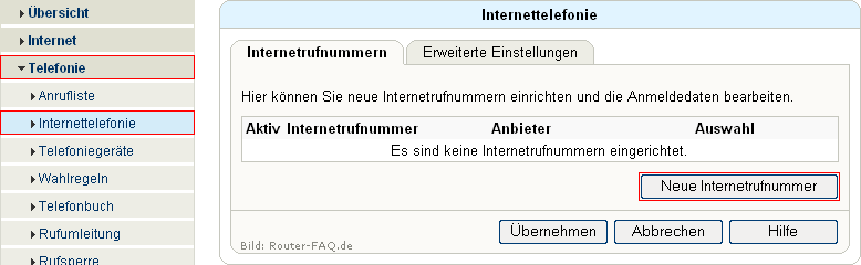 FRITZ!Box: Einrichtung Telefonie 04.33 2