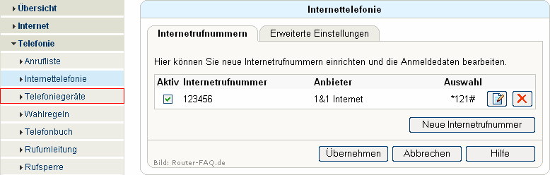 FRITZ!Box: Einrichtung Telefonie 04.33 4