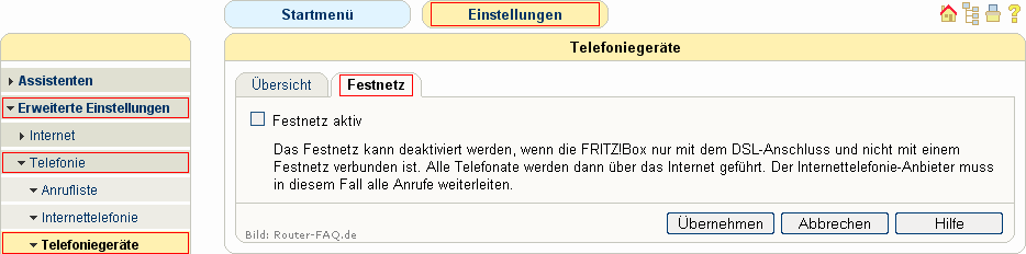 FRITZ!Box: Festnetz 04.49 1