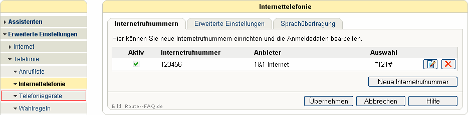 FRITZ!Box: Einrichtung Telefonie Festnetz 04.49 3