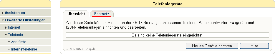 FRITZ!Box: Einrichtung Telefonie Festnetz 04.49 4