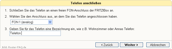 FRITZ!Box: Einrichtung Telefonie Festnetz 04.49 8