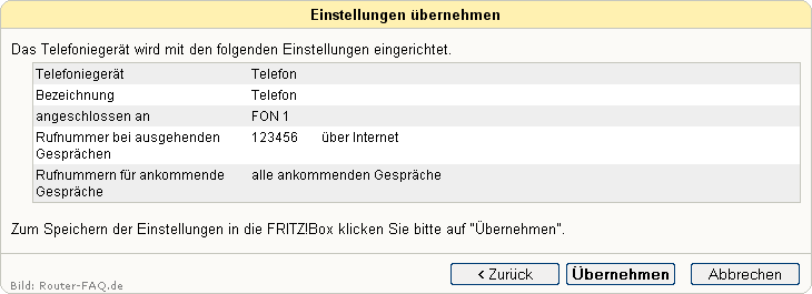 FRITZ!Box: Einrichtung Telefonie Festnetz 04.49 13