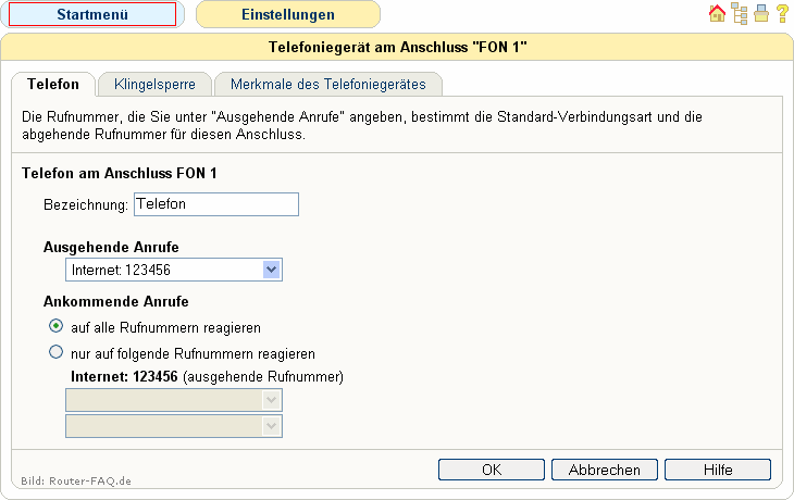 FRITZ!Box: Einrichtung Telefonie Festnetz 04.49 16