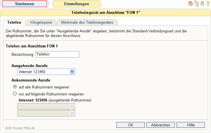 FRITZ!Box: Einrichtung Telefonie IP 04.49 14