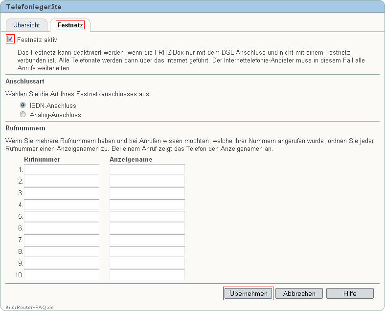 FRITZ!Box: Festnetz 04.86 6
