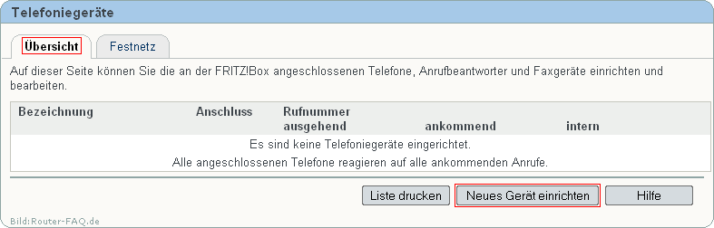 FRITZ!Box: Einrichtung Telefonie Festnetz 04.86 7