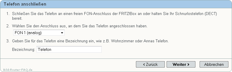 FRITZ!Box: Einrichtung Telefonie Festnetz 04.86 9