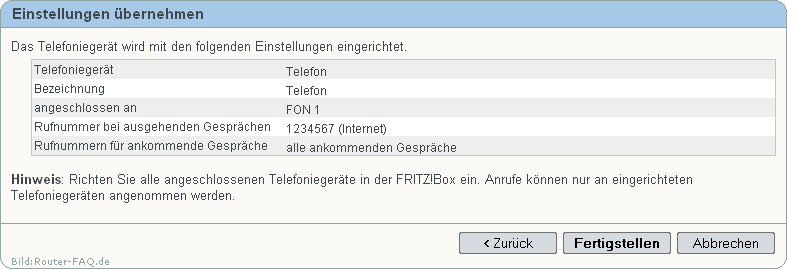 FRITZ!Box: Einrichtung Telefonie IP 04.86 13