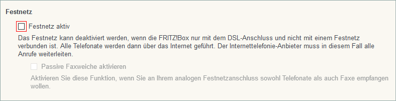 FRITZ!Box: Festnetz 06.01 3