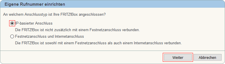 FRITZ!Box: Einrichtung Telefonie IP 06.01 3