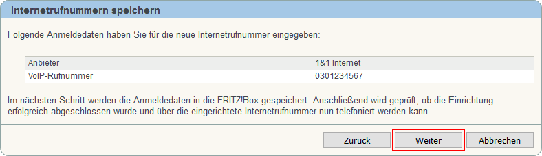 FRITZ!Box: Einrichtung Telefonie IP 06.01 5
