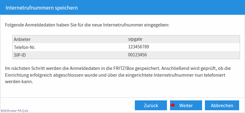 FRITZ!Box: Einrichtung Telefonie IP 06.50 4