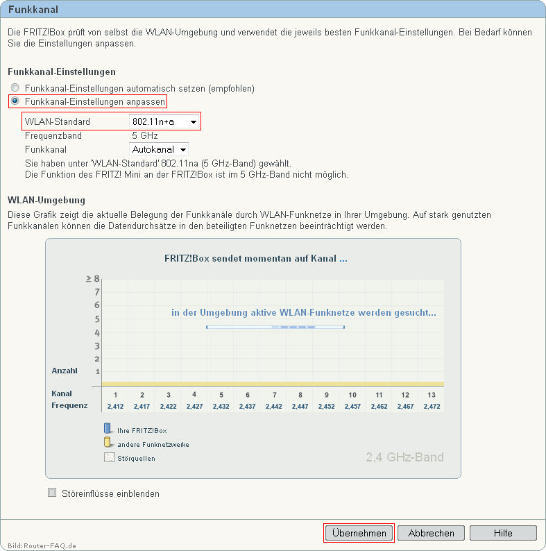 FRITZ!Box: Einrichtung WLAN 5 GHz 04.86 4