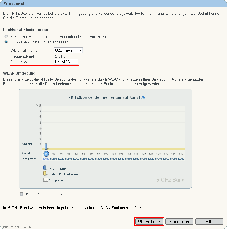 FRITZ!Box: Einrichtung WLAN 5 GHz 04.86 5