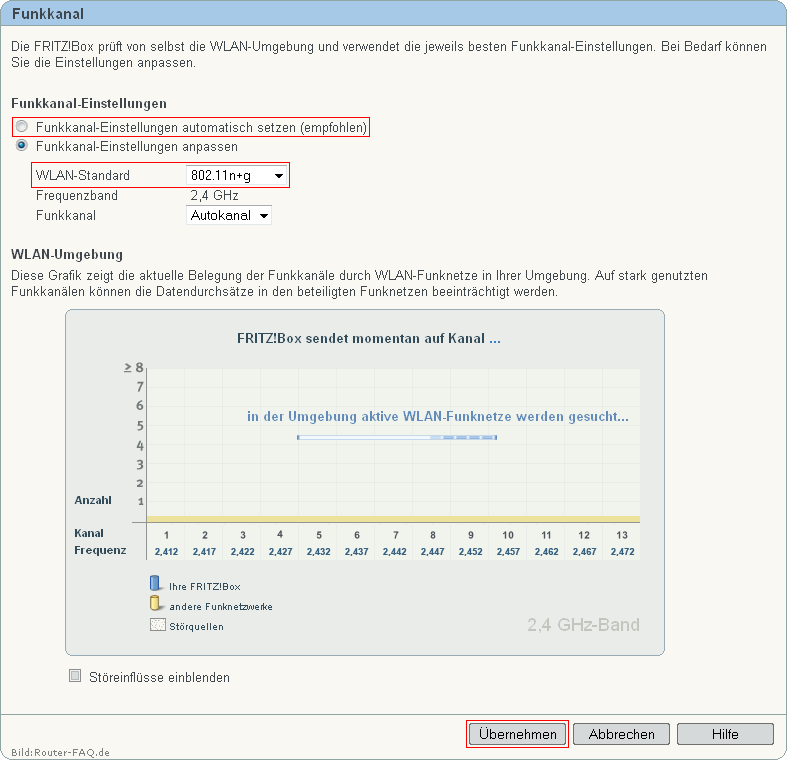 FRITZ!Box: Einrichtung WLAN 2,4 GHz 04.86 4