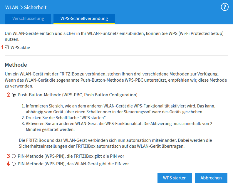 FRITZ!Box: Einrichtung WLAN 06.50 7