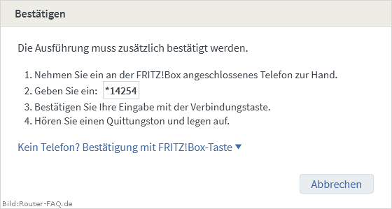 FRITZ!Box: Einstellungen sichern 06.50 3