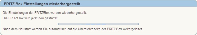 FRITZ!Box: Einstellungen wiederherstellen 06.01 5