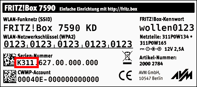 FRITZ!Box Aufkleber