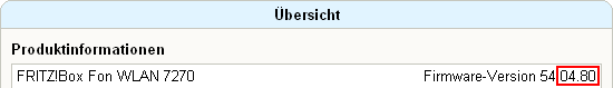 FRITZ!Box: Welche Firmware hat meine FRITZ!Box xx.04.49