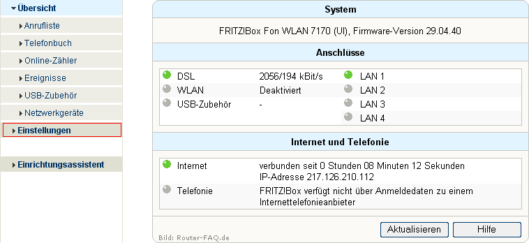 FRITZ!Box: Firmware-Update Datei 04.33 5